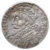 trojak 1601, Kraków, popiersie króla w lewo, Iger K.01.1a (R1), moneta w pudełku firmy PCGS z ocen..