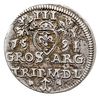 trojak 1591, Wilno, Iger V.91.1.a (R2), Ivanauskas 5SV19-11, rzadka moneta wybita techniką walcową