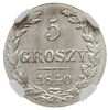 5 groszy 1840, Warszawa, Plage 140, Bitkin 1192, moneta w pudełku firmy NGC z oceną MS 66, wyśmien..