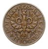 1 grosz 1925, Warszawa, pod napisem GROSZ data 21/V, brąz 1.47 g, Parchimowicz P-102, próbna monet..