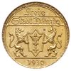25 guldenów 1930, Berlin, Posąg Neptuna, złoto 7.98 g, Parchimowicz 71, moneta wybita stemplem zwy..