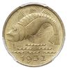 10 fenigów 1932, Berlin, Dorsz”, Parchimowicz 58, moneta w pudełku firmy PCGS z oceną MS 65, piękn..
