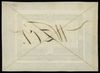 50 złotych 1824, wzór strony głównej, bez podpisów ani numeracji, dwukrotnie przekreślony z napise..