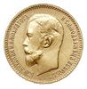 5 rubli 1909 ЭБ, Petersburg, złoto 4.29 g, Bitkin 34 (R), Kazakov 360, rzadkie i pięknie zachowane