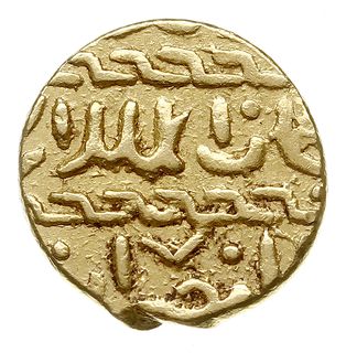 Turcy Mameluccy, linia Burji, Al Ashraf Sayf al din Aynal 857-865 AH (AD 1453-1461), dinar (gold ashrafi), bez daty i oznaczenia mennicy, złoto 3.41 g, Mitchiner 1184, ładnie zachowany