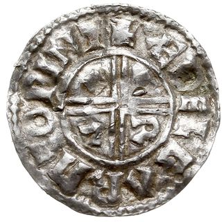 denar typu Crux, 991-997, mennica Winchester, mincerz Aethelgar, EDELRED REX ANGLOX / EDELGAR M.O PINT, srebro 1.69 g, S. 1148, N. 770, gięty