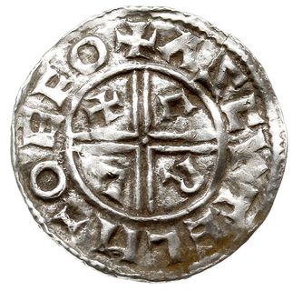 denar typu Crux, 991-997, mennica York, mincerz Ascetel, EDELRED REX ANGLOX / ASCETEL M.O EFO, srebro 1.47 g, S. 1148, N. 770, gięty
