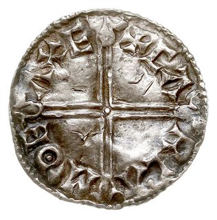 denar typu Long Cross, 997-1003, mennica Exeter, mincerz Carla, EDELRED REX ANGL / CARLA M.O EAXE, srebro 1.39 g, S. 1151, N. 774, gięty