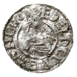 denar typu Last Small Cross, 1009-1017, mennica Canterbury, mincerz Aelfred, EDELRED REX ANGLO / ELFRED M.O CENTP, srebro 0.95 g, S. 1154, N. 777, gięty