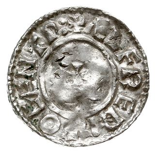 denar typu Last Small Cross, 1009-1017, mennica Canterbury, mincerz Aelfred, EDELRED REX ANGLO / ELFRED M.O CENTP, srebro 0.95 g, S. 1154, N. 777, gięty