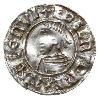 denar typu Last Small Cross, 1009-1017, mennica York, mincerz Wulfsige, EDELRED REX ANGLORVI / PVLFSIGE M.O EOFR, srebro 1.40 g, S. 1154, N. 777, gięty