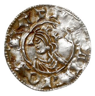 denar typu Quatrefoil, 1018-1024, nieczytelna mennica i mincerz, CNVT REX ANGLO / ..., srebro 1.00 g, S. 1157, N. 781, gięty