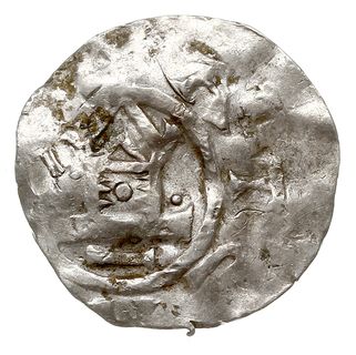 Otto III 983-1002, denar typu OAP, Goslar, Aw: Kapliczka, Rw: Krzyż z O-D-D-O w kątach, srebro 1.29 g, Dbg 1167, Kluge 47, gięty
