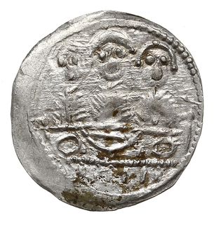 denar, 1157-1166, Aw: Popiersie z mieczem, wokoł