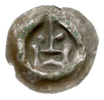 brakteat guziczkowy, koniec XIII w., korona z kr