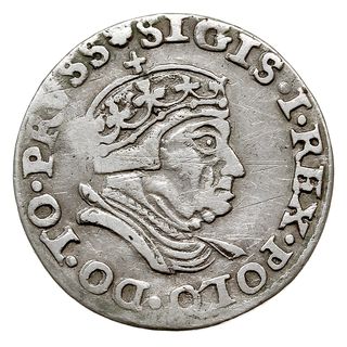 trojak 1546, Gdańsk, Iger G.46.1 (R4), T. 8, lekko gięty, drobne rysy w tle, rzadki rocznik