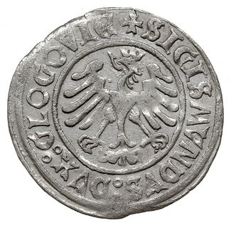 grosz 1506, Głogów, moneta bita przez królewicza Zygmunta jako księcia głogowskiego, pięknie zachowany