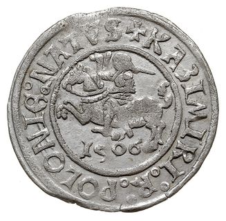 grosz 1506, Głogów, moneta bita przez królewicza Zygmunta jako księcia głogowskiego, pięknie zachowany