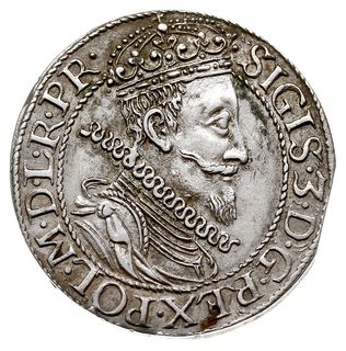 ort 1610, Gdańsk, kropka za łapą niedźwiedzia, Shatalin G10-4 (R6), T. 6, moneta z końca blachy, delikatna patyna, rzadki rocznik