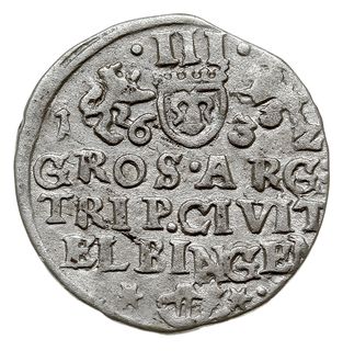 trojak 1632, Elbląg, okupacja szwedzka - emisja miejska, Iger E.32.1.b (R), AAJ 21 (brak wyceny), rzadki w tak ładnym stanie zachowania