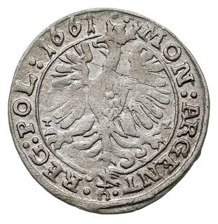 trzykrajcarówka 1660, Opole, Aw: Popiersie króla