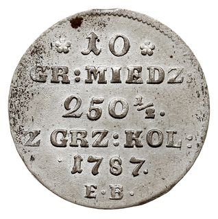 10 groszy miedziane 1787, Warszawa, Plage 232, b