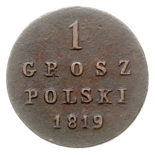 1 grosz polski 1819, Warszawa, Plage 205, Berezo