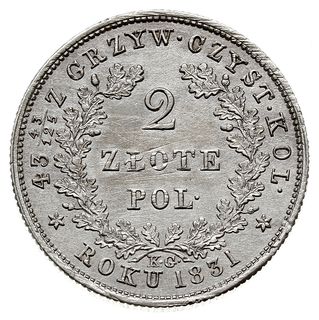 2 złote 1831, Warszawa, odmiana z Pogonią bez po