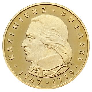 500 złotych 1976, Warszawa, Kazimierz Pułaski, złoto 900”, 29.95 g, Parchimowicz 321, wybito 2315 sztuk, stempel lustrzany, patyna