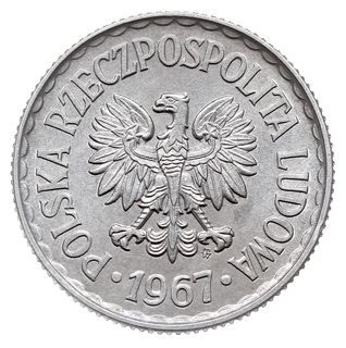 1 złoty 1967, Warszawa, Parchimowicz 213.d, rzad
