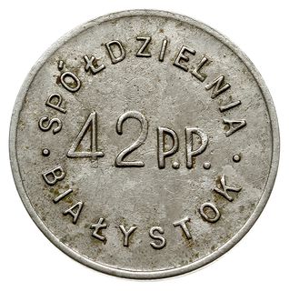 Białystok - 1 złoty Spółdzielni 42 Pułku Piechoty, 2 emisja, miedzionikiel, Bartoszewicki 42.5 (R7b), ładne