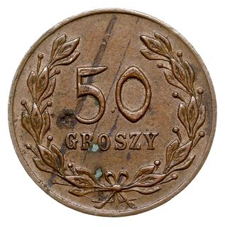Grudziądz - 50 groszy Kasyna Podoficerskiego 64 Pułku Piechoty, miedź, Bartoszewicki 63.4 (R7a), ładne