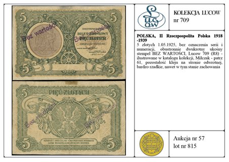 5 złotych 1.05.1925, bez oznaczenia serii i nume