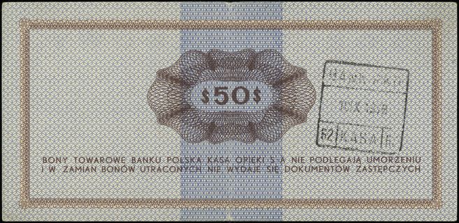 Bank Polska Kasa Opieki S.A., 50 dolarów 1.10.1969, seria GI, numeracja 0087287, Miłczak B22b, rzadkie