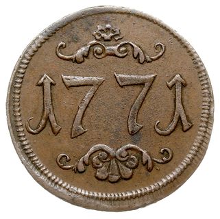 Gdańsk- żeton Ławy Trzech Króli 1771 r., Aw: Trz
