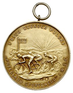 I Tour de Pologne, -medal złoty z uszkiem, sygnowany A Nagalski, przyznany przez redakcję Przegladu Sportowego za zajęcie IV miejsca w I wyścigu Dookoła Polski 7-16 września 1928 roku, złoto próby 3”, 40.5 mm, 43.92 g, na rewersie państwowa cecha złota i imiennik wytwórcy AN (Adam Nagalski. Medal był przyznany znanemu kolarzowi i olimpijczykowi Józefowi Stefańskiemu (1908-1997)