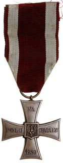 Krzyż Walecznych 1939, brąz 44 x 44 mm, wstążka,
