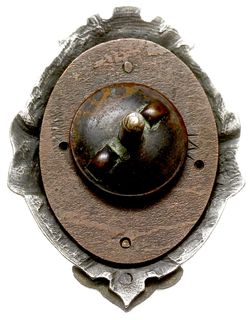 odznaka pamiątkowa Straży Ogniowej w Zakroczymiu 11/IX 1927, miedź srebrzona 42 x 32 mm