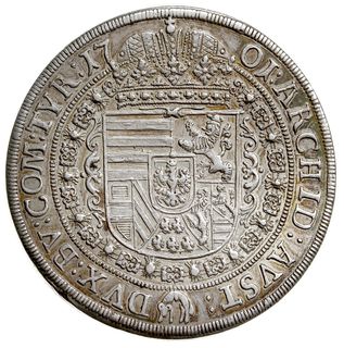 Leopold I 1657-1705, talar 1701, Hall, srebro 28.73 g, Dav. 1003, CNA 106-d-6, Her. 649, Voglh. 221/VII, gładzone tło, egz. WCN 56/901