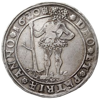 Fryderyk Ulryk 1613-1634, talar 1620, Zellerfeld, srebro 28.24 g, Dav. 6303, Welter 1057A, na awersie niewielkie graffiti