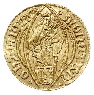 dukat 1649, z tytulaturą Ferdynanda III, złoto 3.48 g, Fr. 1100, Gaed. 97, niewielka wada stempla i lekkie pęknięcie krążka, ale ładne lustro i piękny stan, egzemplarz z aukcji F. R. Künker 221/8472, WCN 56/932