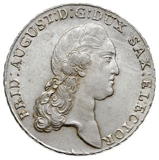 Fryderyk August III 1763-1806, talar 1783 IEC, Drezno, srebro 27.99 g, Dav. 2695, Schnee 1079, pięknie zachowany