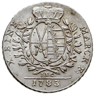 Fryderyk August III 1763-1806, talar 1783 IEC, Drezno, srebro 27.99 g, Dav. 2695, Schnee 1079, pięknie zachowany