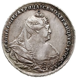 rubel 1739, Moskwa, srebro 25.58 g, Bitkin 204, Diakov 2, GM 13.8, Petrov (3 ruble), Yusupov 2