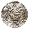 Augsburg, bp Liutolf 989-996, denar 989-995, mincerz Vilja, Aw: Dach kościoła i AZO, Rw: Krzyż, sr..