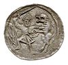 denar, Aw: Książę na tronie, obok giermek, Rw: Rycerz walczący ze lwem, srebro 0.59 g, Str. 40, Su..