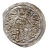 denar, 1146-1157, Aw: Książę z mieczem na tronie, BOLEZLAVS, Rw: Głowa w prostokątnej ramce, S ADA..