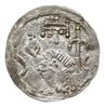 denar, 1157-1173, Aw: Cesarz siedzący na tronie na wprost, Rw: Napis BOL/SZL/AVS w trzech liniach,..