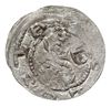 denar, 1157-1166, Aw: Popiersie z mieczem, wokoło BOLEZLAS, Rw: Trzej książęta za stołem, srebro 0..