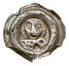 brakteat guziczkowy, koniec XIII w.; Głowa na wp
